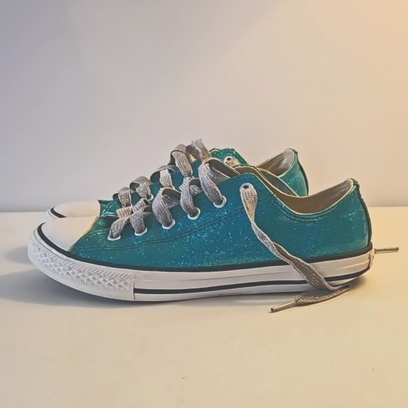Converse Chuck Taylor Glitter Low Teal - Picture 4 of 8